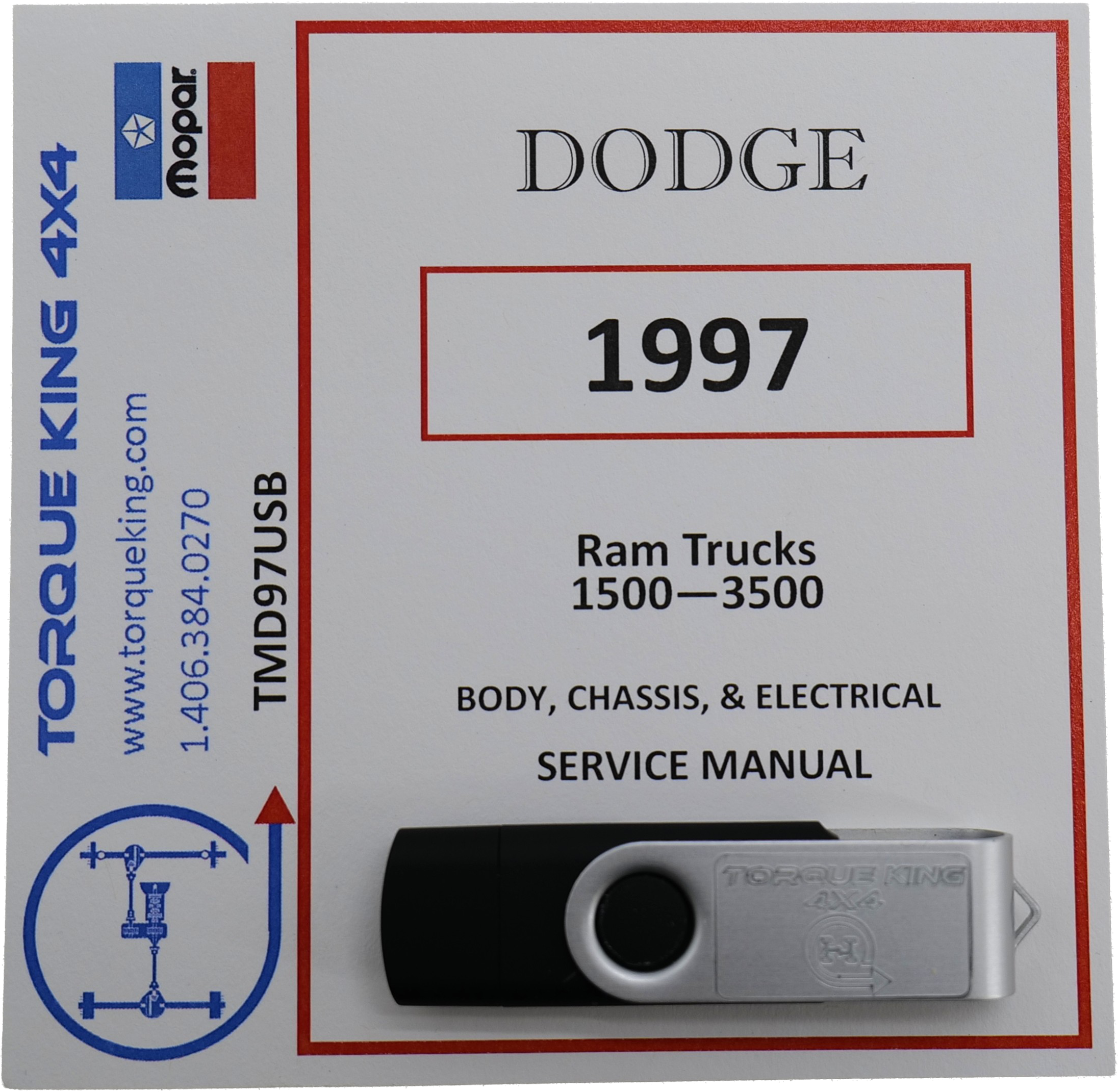 TMD97USB 1997 Complete Dodge Factory Service Manuals on USB