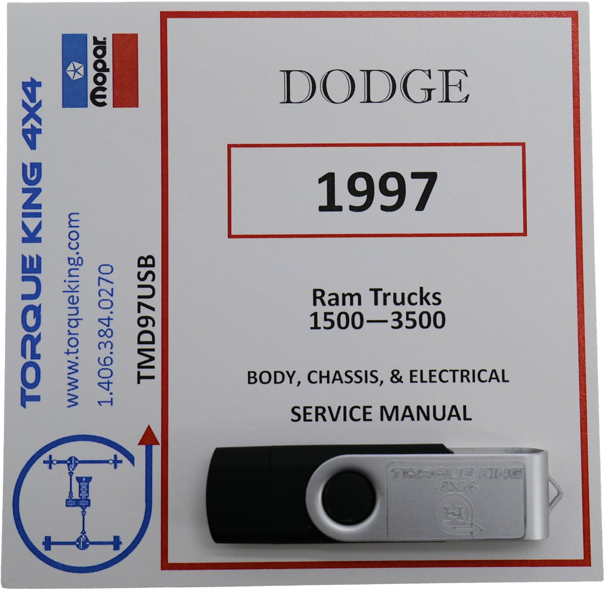 TMD97USB 1997 Complete Dodge Factory Service Manuals on USB Torque King 4x4