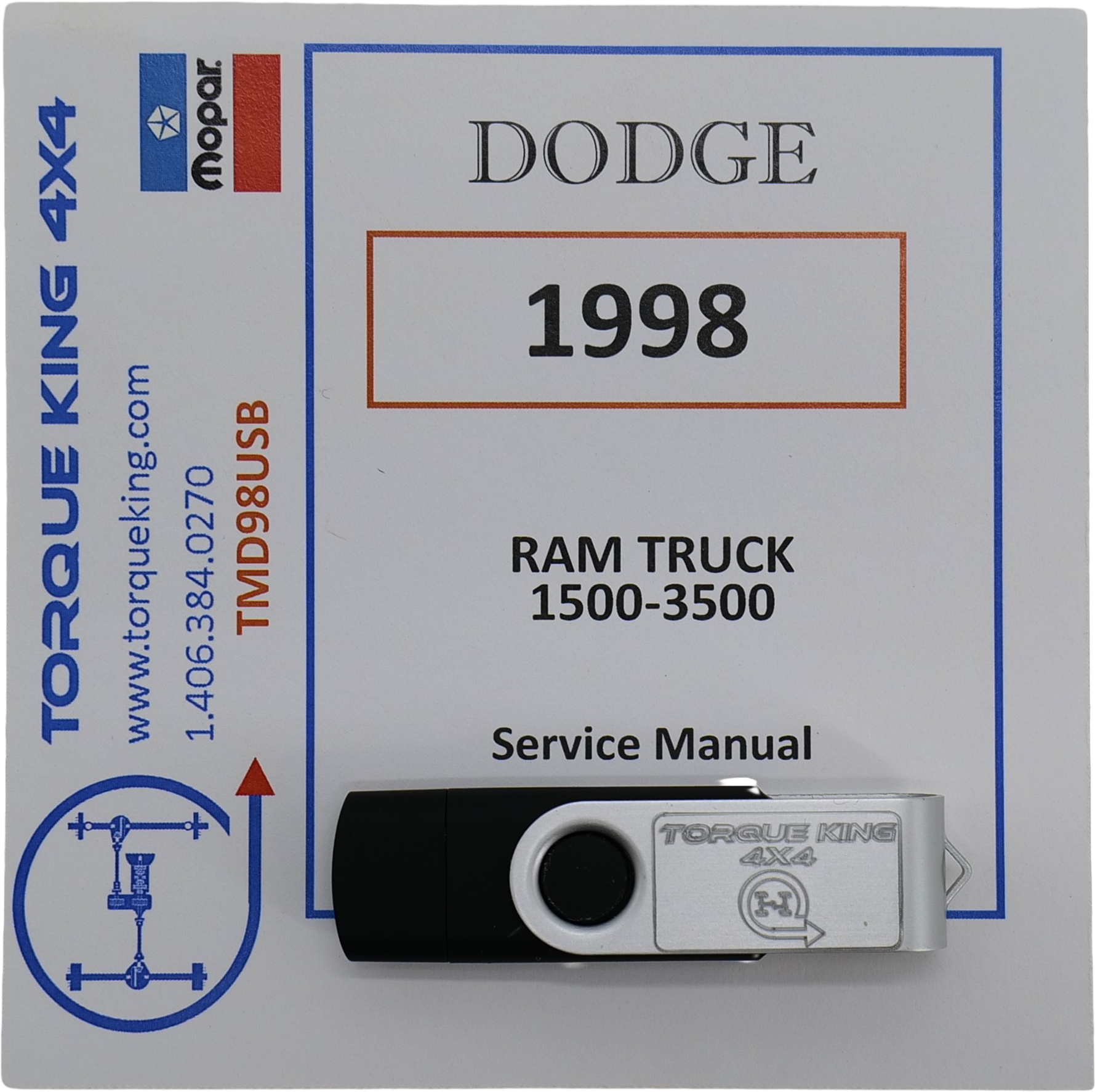 TMD98USB 1998 Complete Dodge Factory Service Manuals on USB
