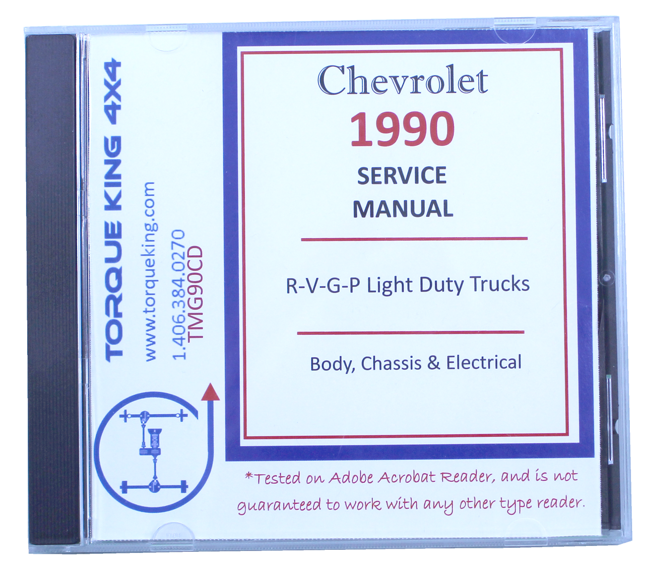 TMG90CD 1990 Chevy and GMC R/V Truck Factory Service Manual on CD
