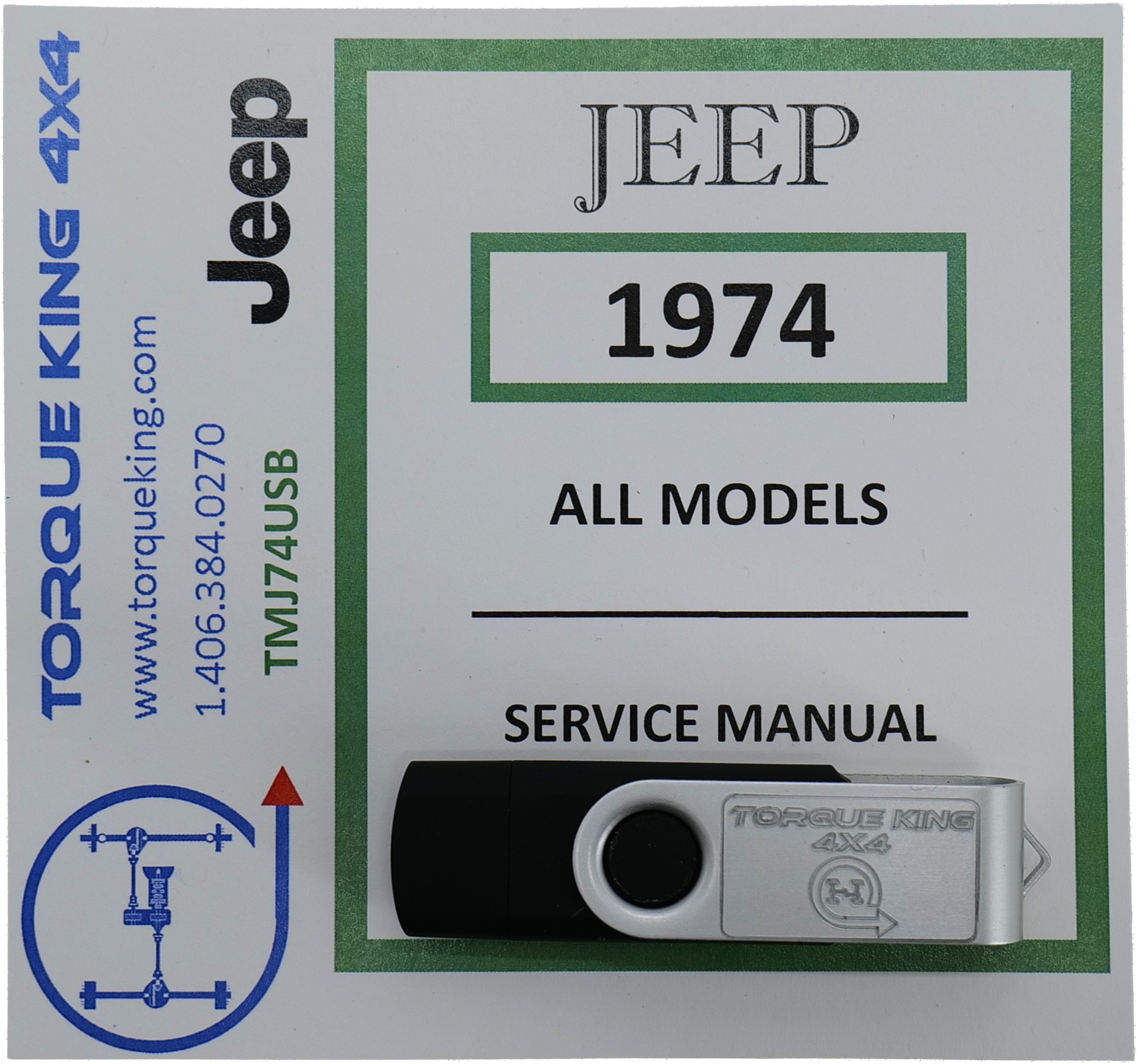 TMJ74USB 1974 Jeep All Models Factory Service Manual on USB Torque King 4x4