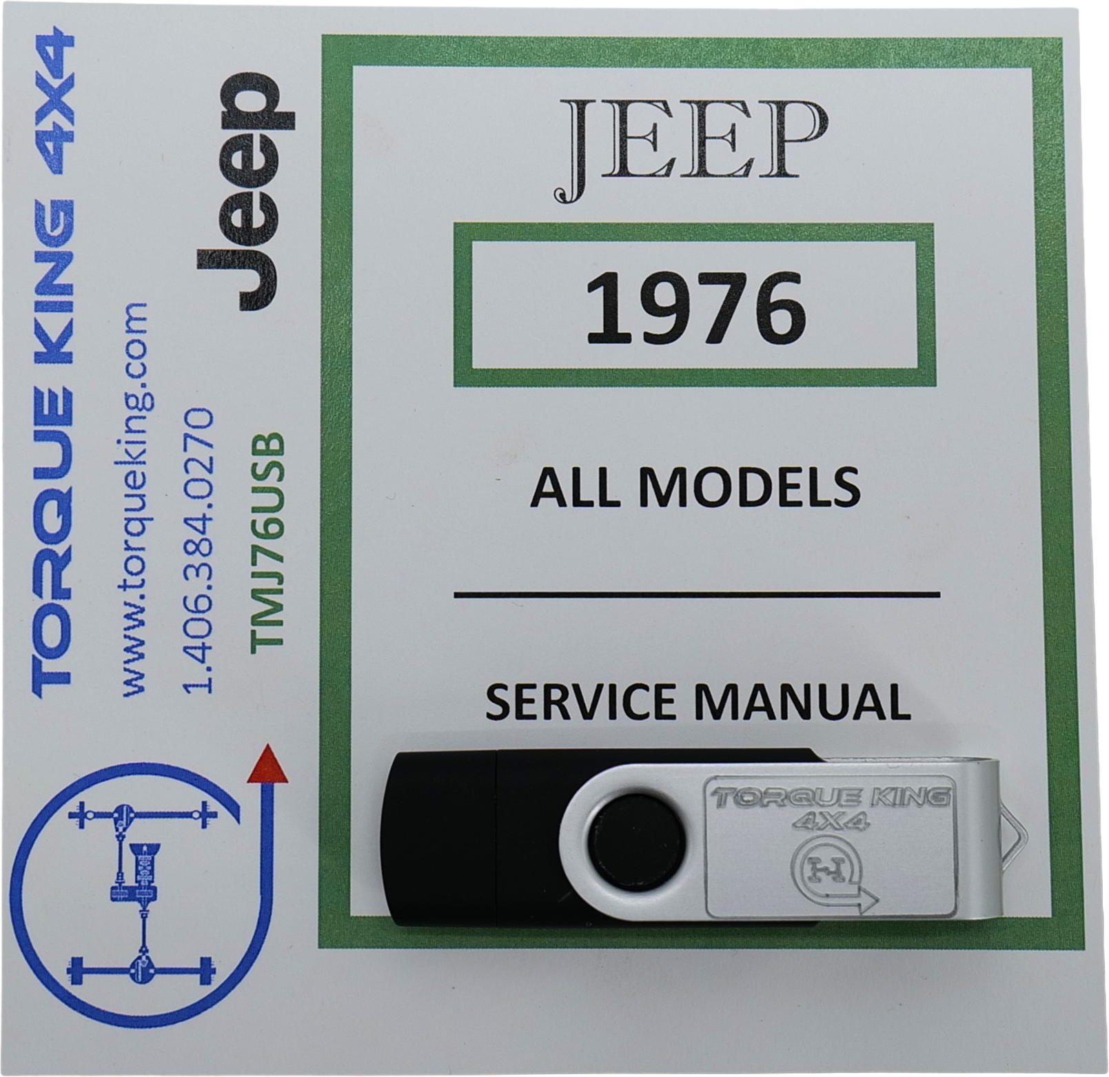 TMJ76USB 1976 Jeep All Models Factory Service Manual on USB Torque King 4x4