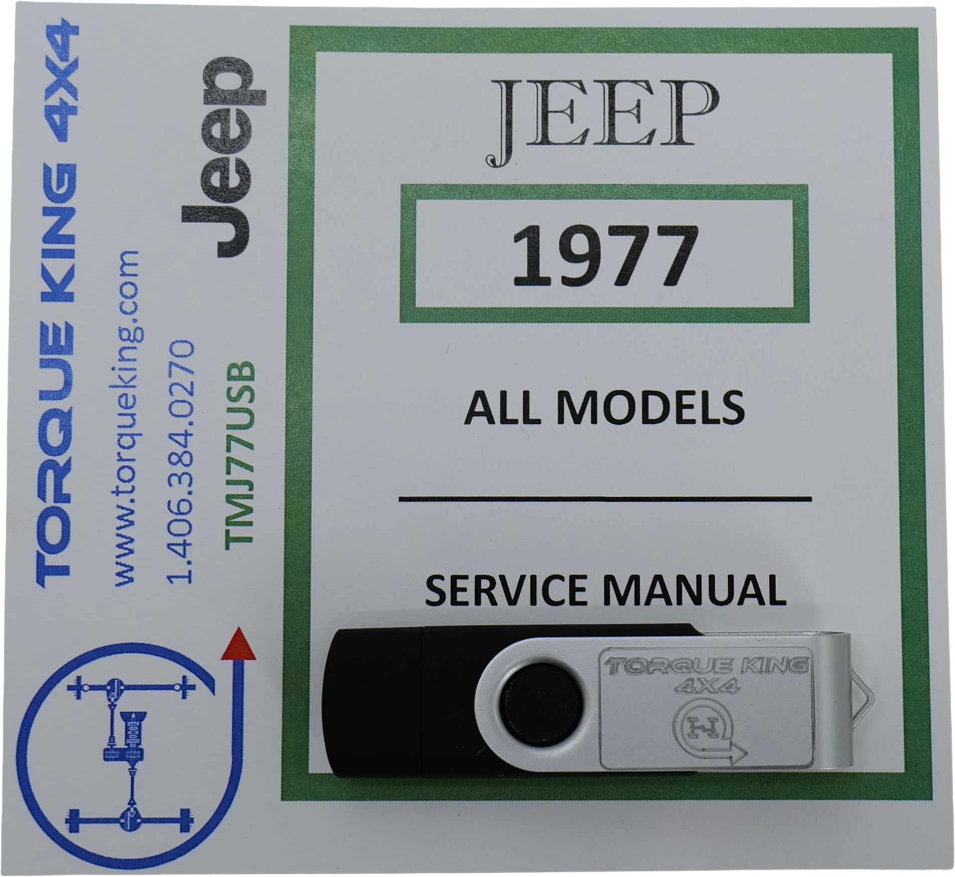 TMJ77USB 1977 Jeep All Models Factory Service Manual on USB Torque King 4x4