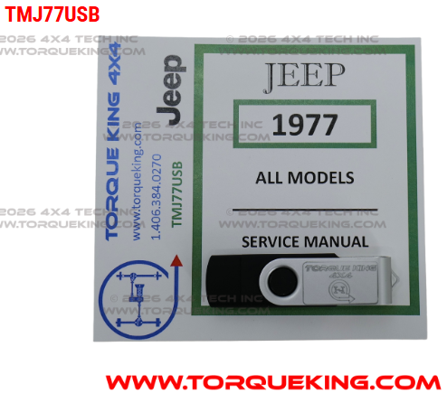 TMJ77USB 1977 Jeep All Models Factory Service Manual on USB Torque King 4x4