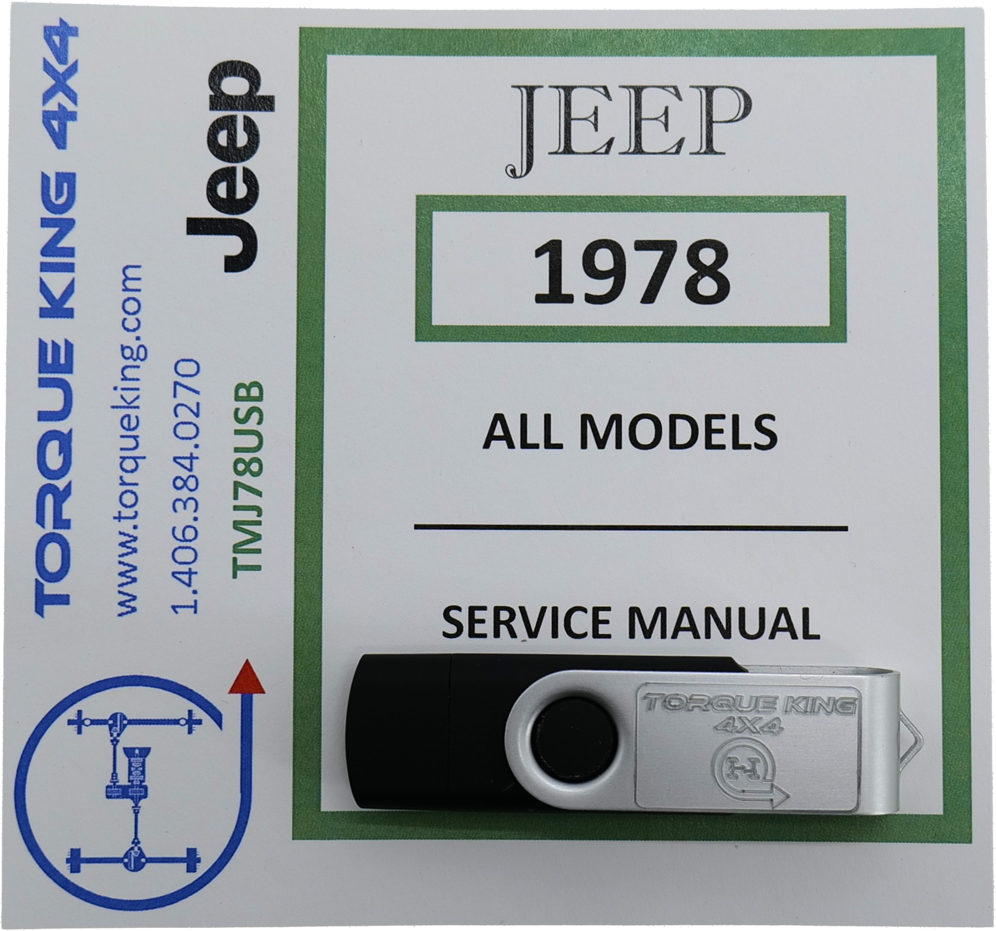 TMJ78USB 1978 Jeep All Models Factory Service Manual on USB Torque King 4x4