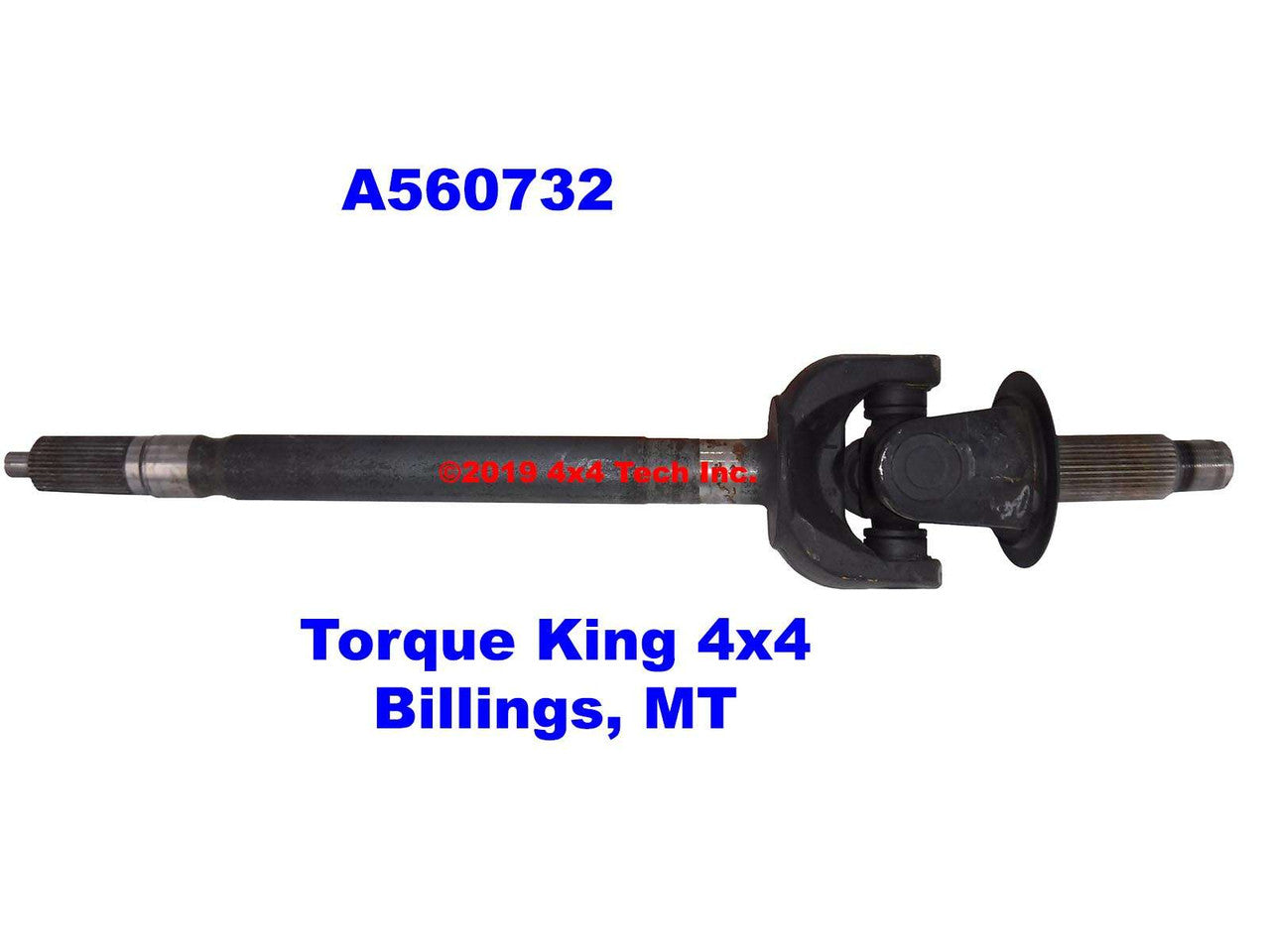 A560732 Right Axle Shaft Assembly for 2013.5-2018 AAM 9-1/4" 12 Bolt Front Torque King 4x4