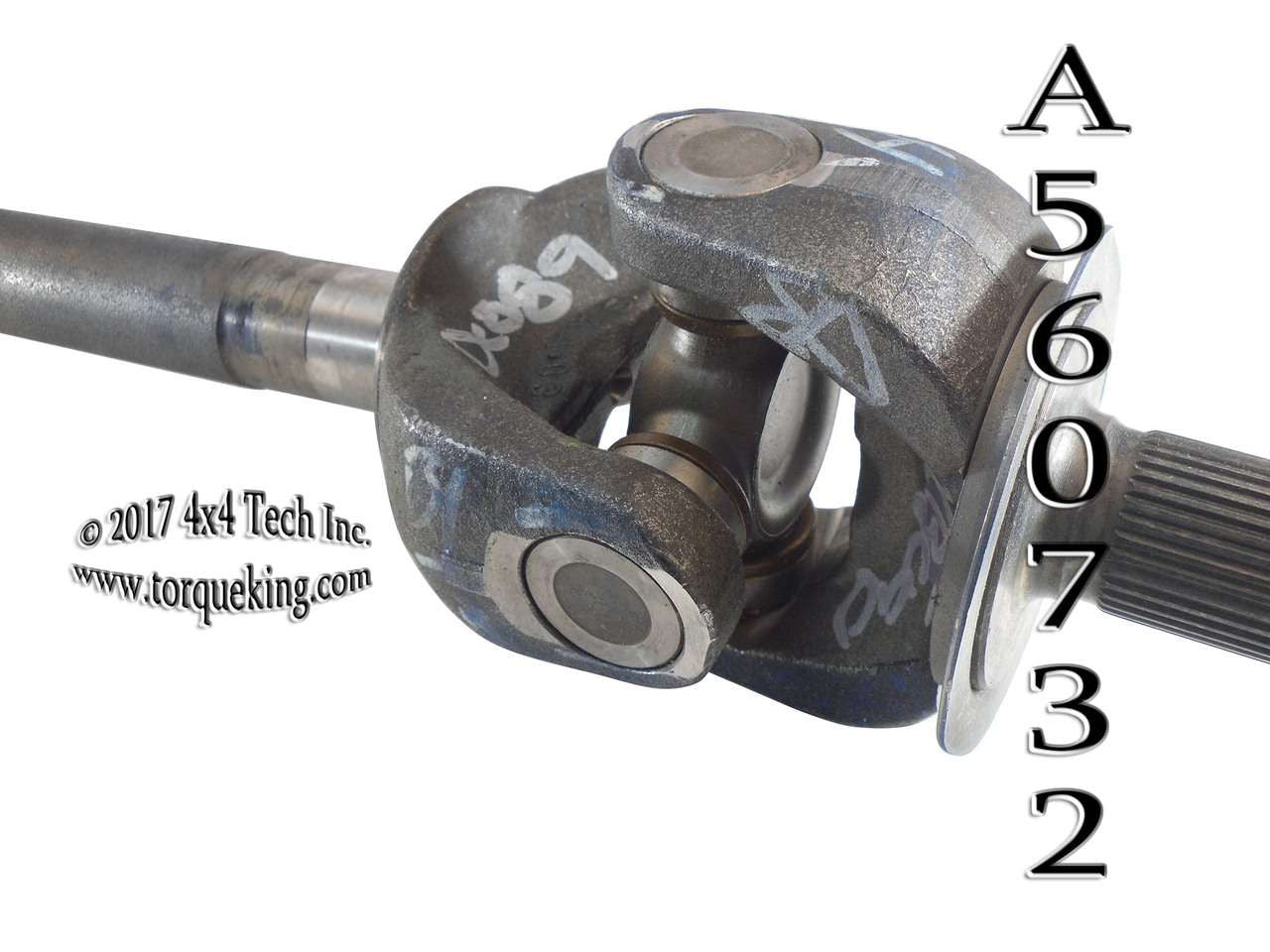 A560732 Right Axle Shaft Assembly for 2013.5-2018 AAM 9-1/4" 12 Bolt Front Torque King 4x4