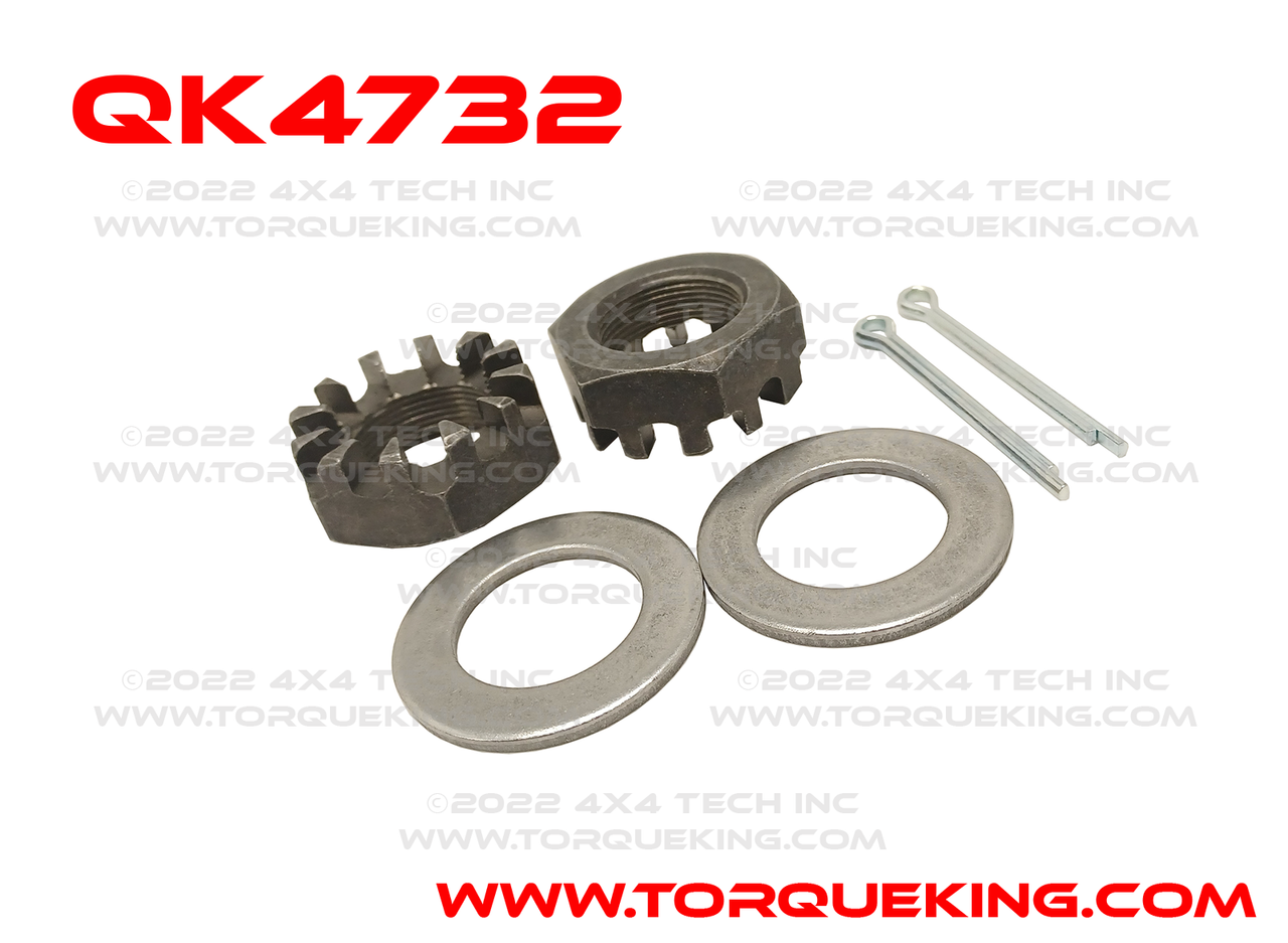 QK4732 Front Axle Shaft Nut and Washer Set for Dodge and Ram Torque King 4x4