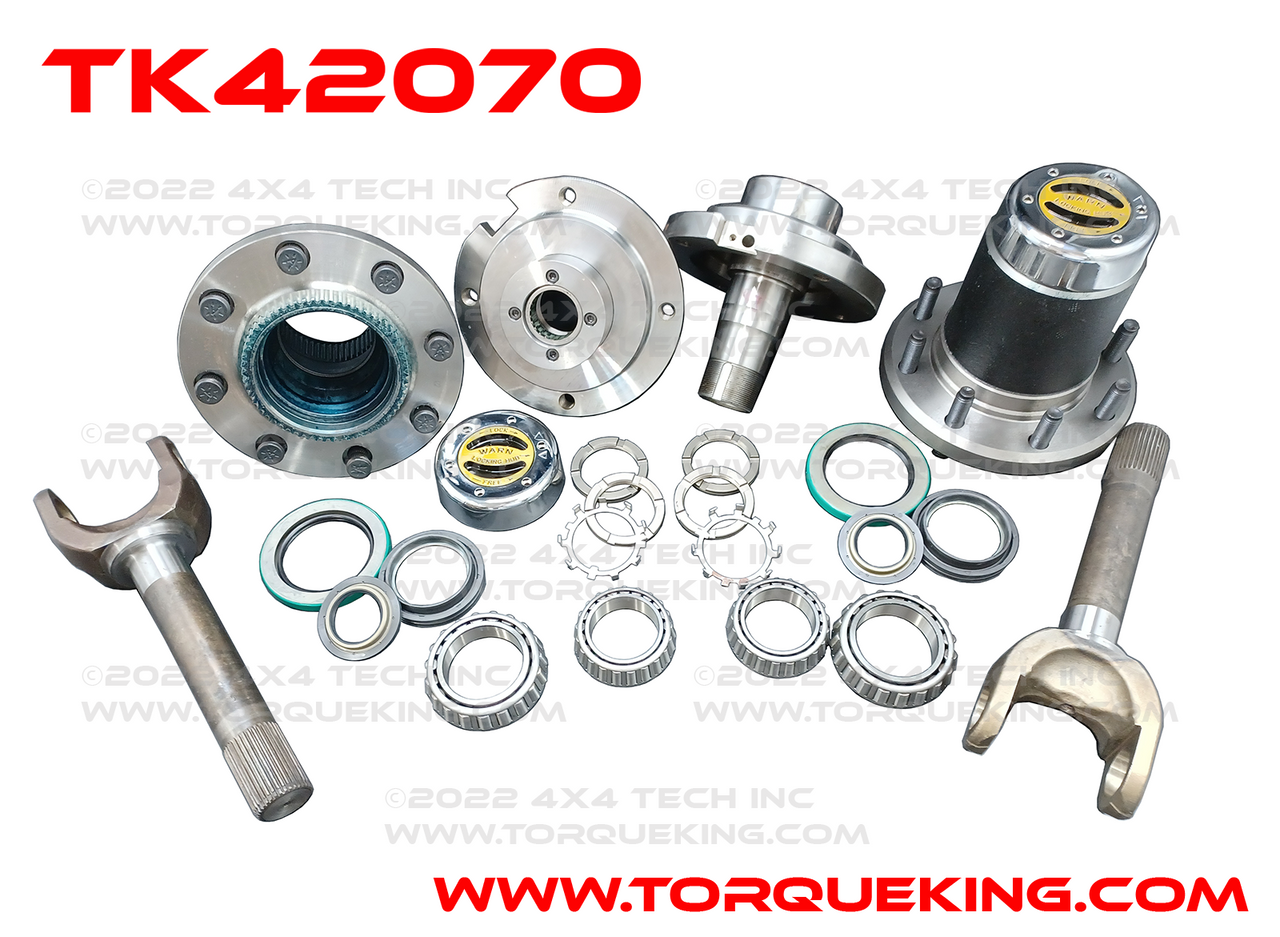 TK42070 Dynatrac Free-Spin Hub Kit, 2005-2015 F250, F350 with Warn Hublocks Torque King 4x4