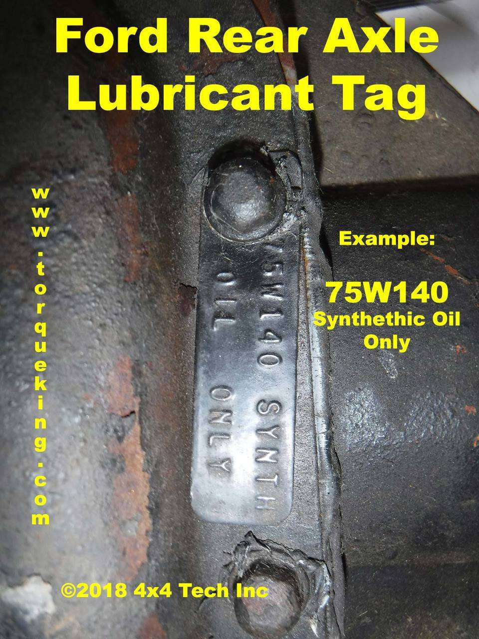 1999-2016 Ford Sterling 10.5" Rear Axle Identification IDN-141 Torque King 4x4