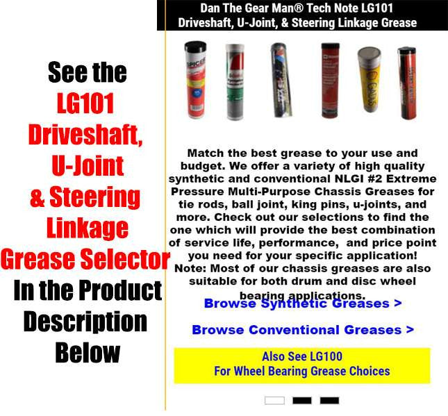 LG101 Driveshaft, U-Joint, & Steering Linkage Grease Torque King 4x4