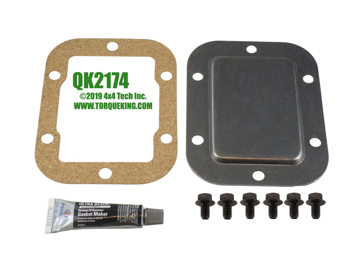 QK2174 6 Bolt PTO Cover Kit with Steel Cover Plate, 6 Bolts and Gasket Torque King 4x4