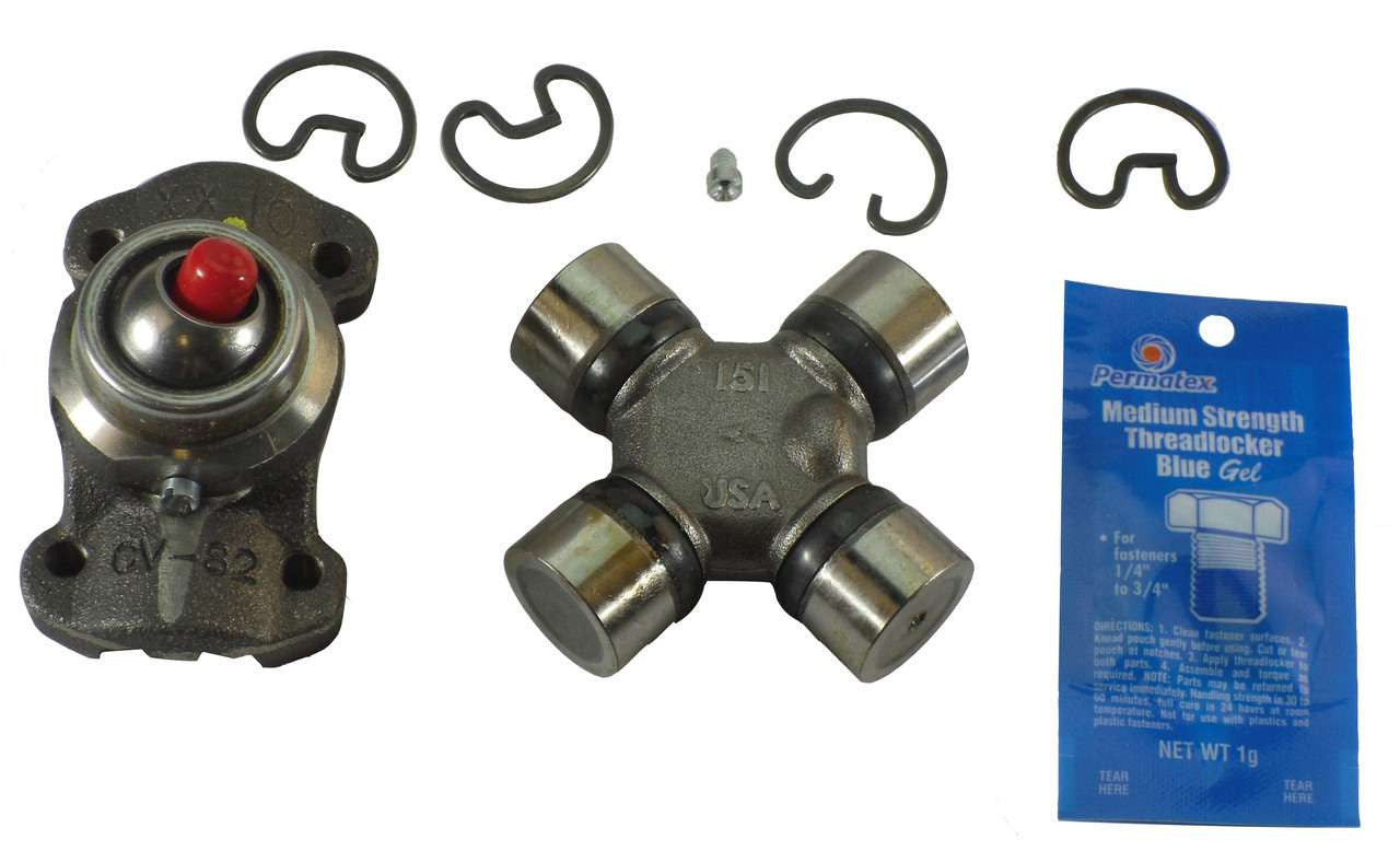 QK3047 1310 Driveshaft CV Joint Rebuild Kit with EZ-Grease U-Joints & Centering Yoke Torque King 4x4
