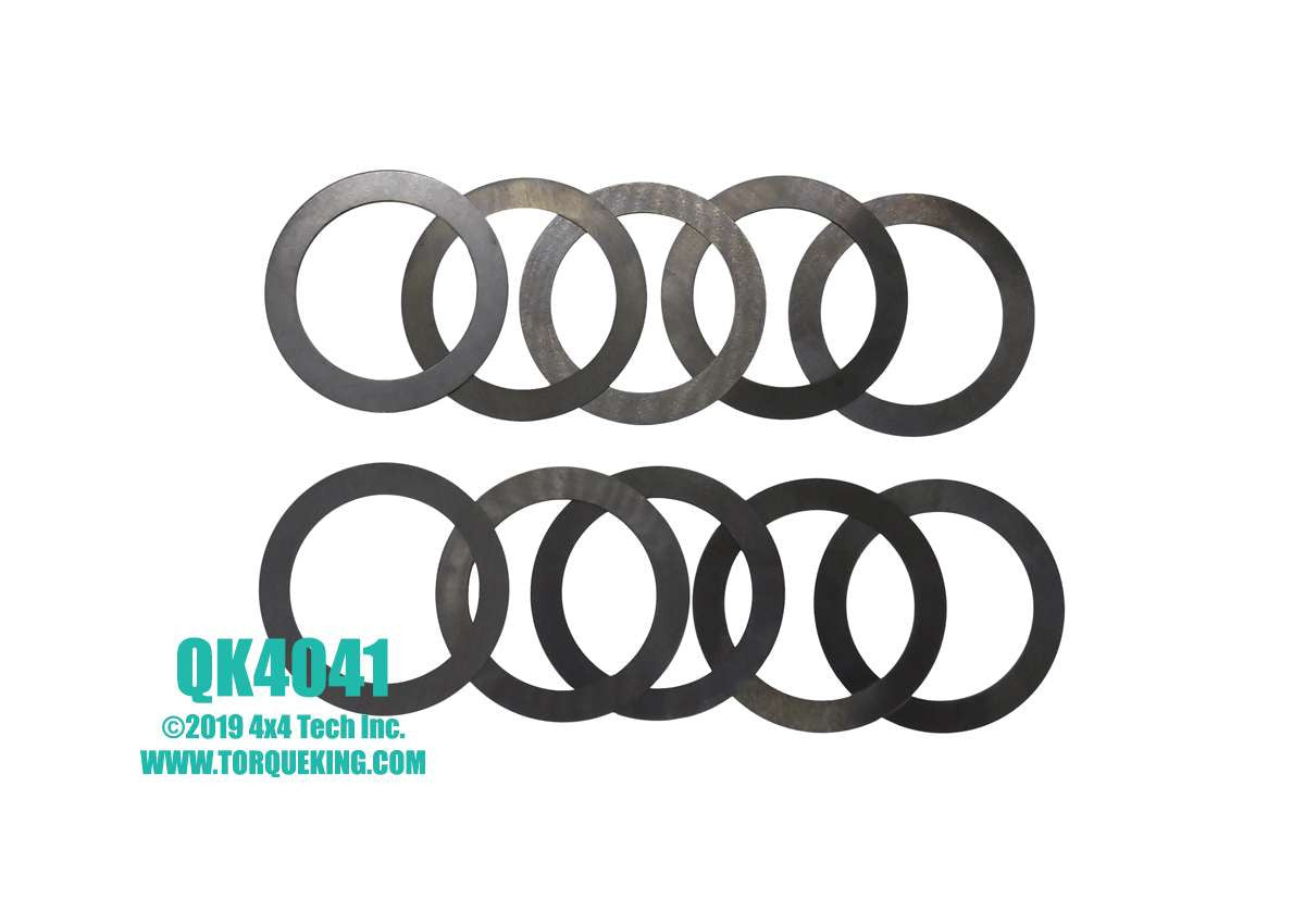 QK4041 10 Piece Stackable Under Bearing Pinion Depth Shim Kit for 99-04 Ford D60F Torque King 4x4