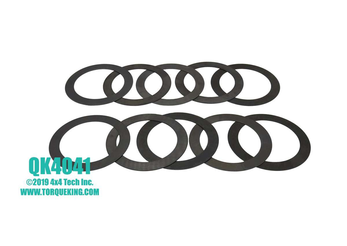 QK4041 10 Piece Stackable Under Bearing Pinion Depth Shim Kit for 99-04 Ford D60F Torque King 4x4