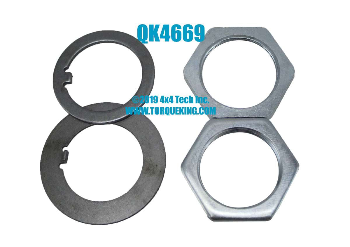 QK4669 Hex Spindle Nut Kit for Jeeps and IHC Scouts Torque King 4x4