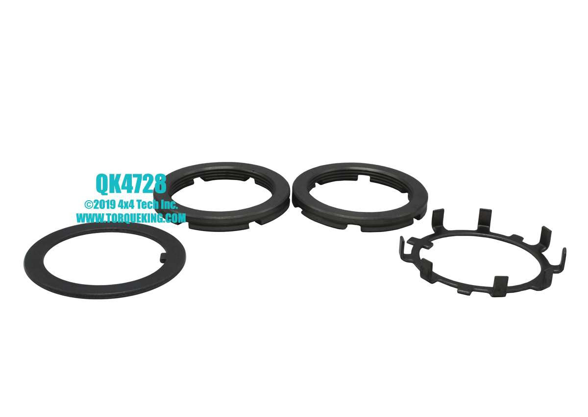 QK4728 4 Piece Spindle Nut Kit for Dana 60 Front & GM 14 Bolt Rear Axles Torque King 4x4
