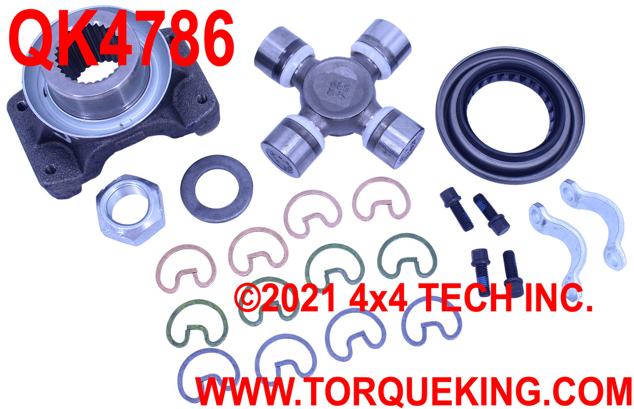 QK4786 F350 Dana 60 1330 Front Axle Pinion Yoke & U-Joint Retrofit Kit Torque King 4x4