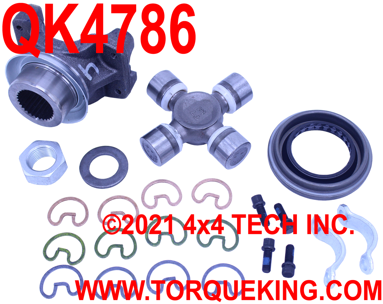 QK4786 F350 Dana 60 1330 Front Axle Pinion Yoke & U-Joint Retrofit Kit Torque King 4x4
