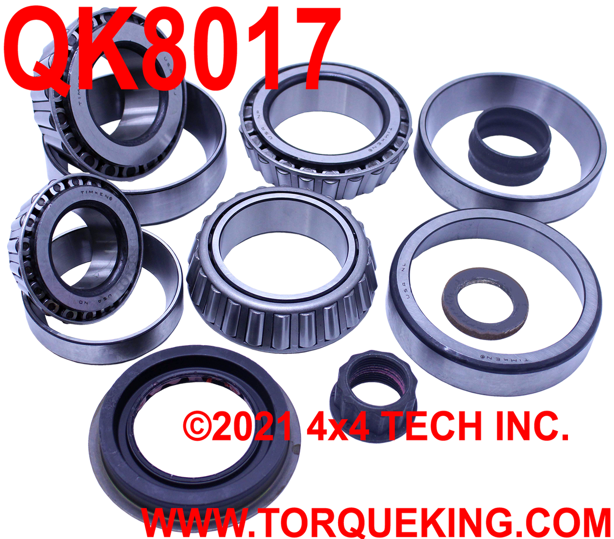 QK8017 2011.5 & down AAM 1150 Rear Axle Differential Bearing & Seal Kit Torque King 4x4