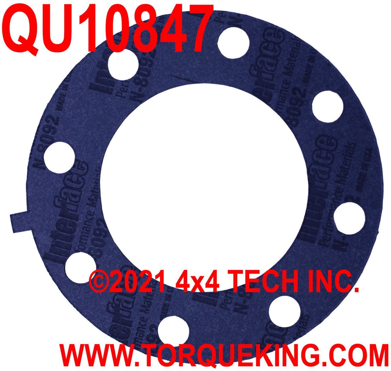 QU10847 Rear Axle Shaft Flange Gasket 2003-2018 Dodge and Ram Torque King 4x4