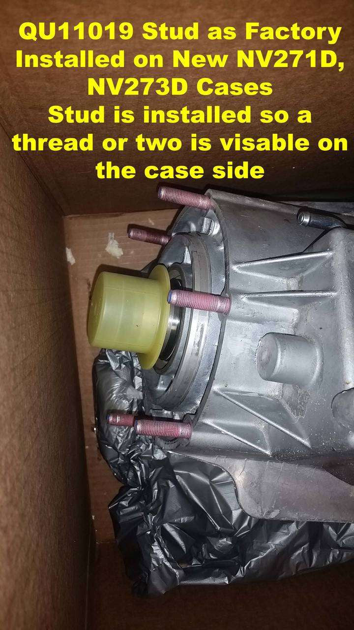 QU11019 Transfer Case to Transmission Mounting Stud for Ram Torque King 4x4