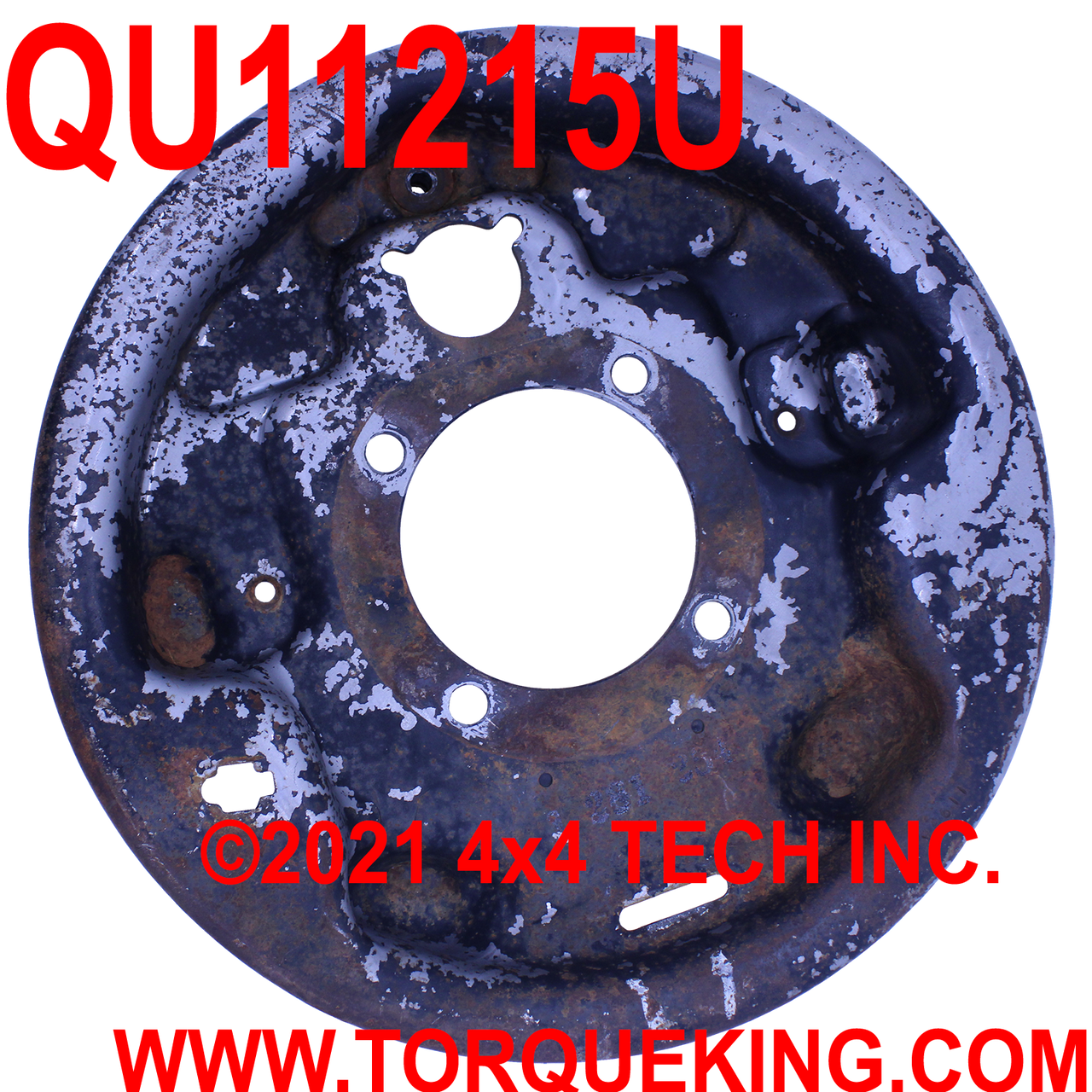 QU11215U Used Right Rear 12" Brake Bare Backing Plate for Dodge Torque King 4x4