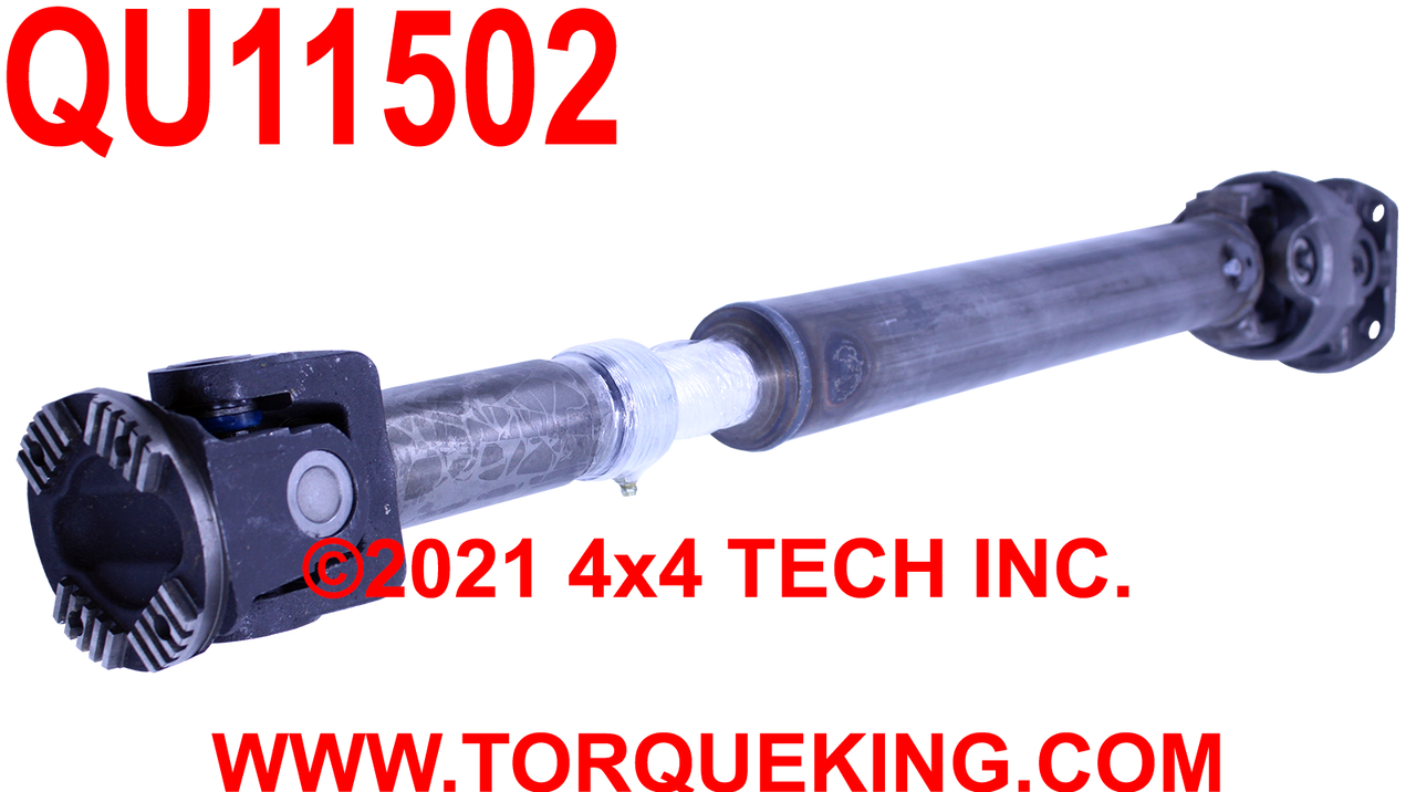 QU11502 G56 Front CV Driveshaft with Greaseable U-Joints & Slip Yoke Torque King 4x4