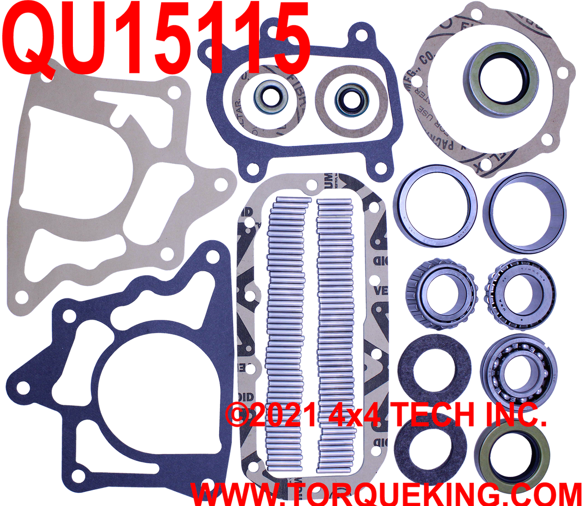 QU15115 Dana 18 Bearing, Seal, Gasket Kit for 1961-71 Jeep Torque King 4x4