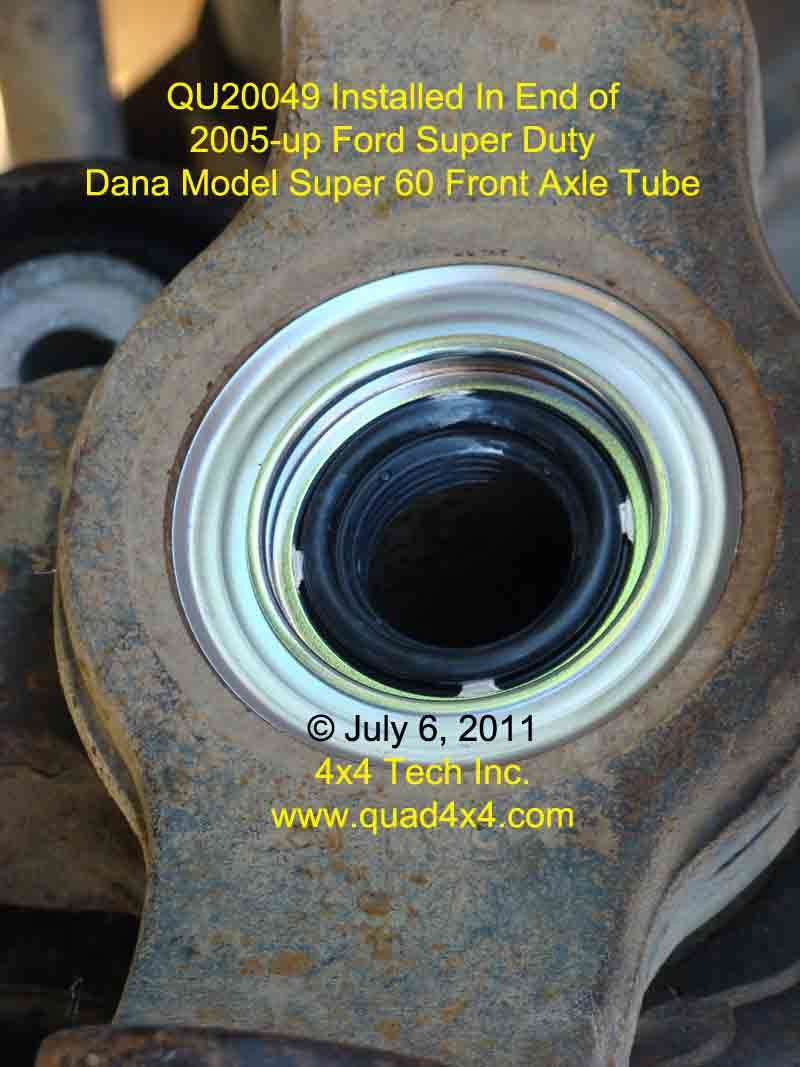 QU20049 Dana 60 Cartridge Type Axle Tube Dust Seal for Ford Super Duty Torque King 4x4