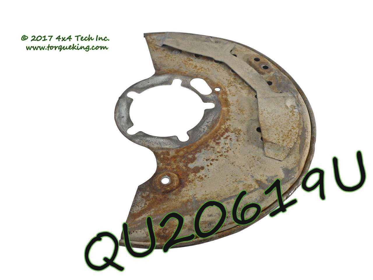QU20619U Used Left Brake Shield for 1994-1996 Dana 44 Ford Bronco Torque King 4x4