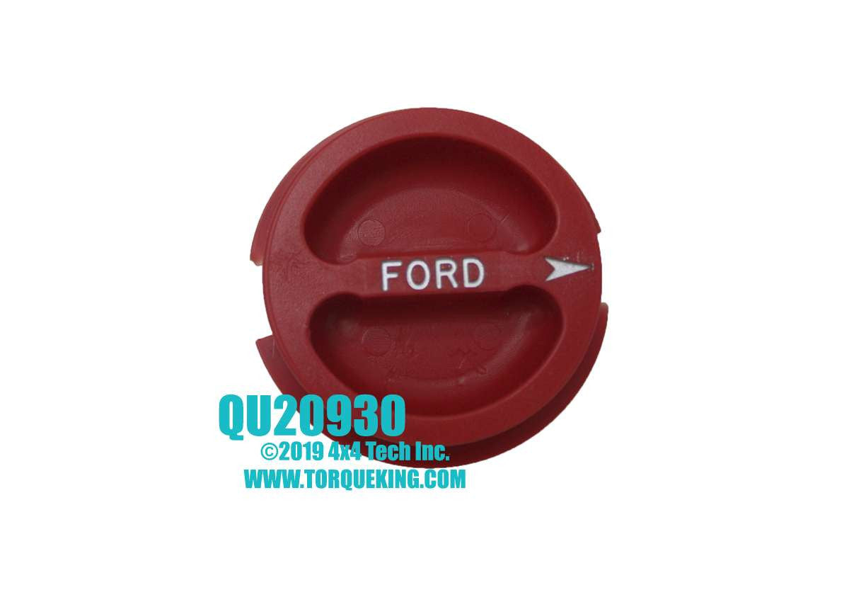 QU20930 Red Plastic Hub Dial for 2nd Design Spicer 1978.5-1979 Ford Dana 44 Torque King 4x4