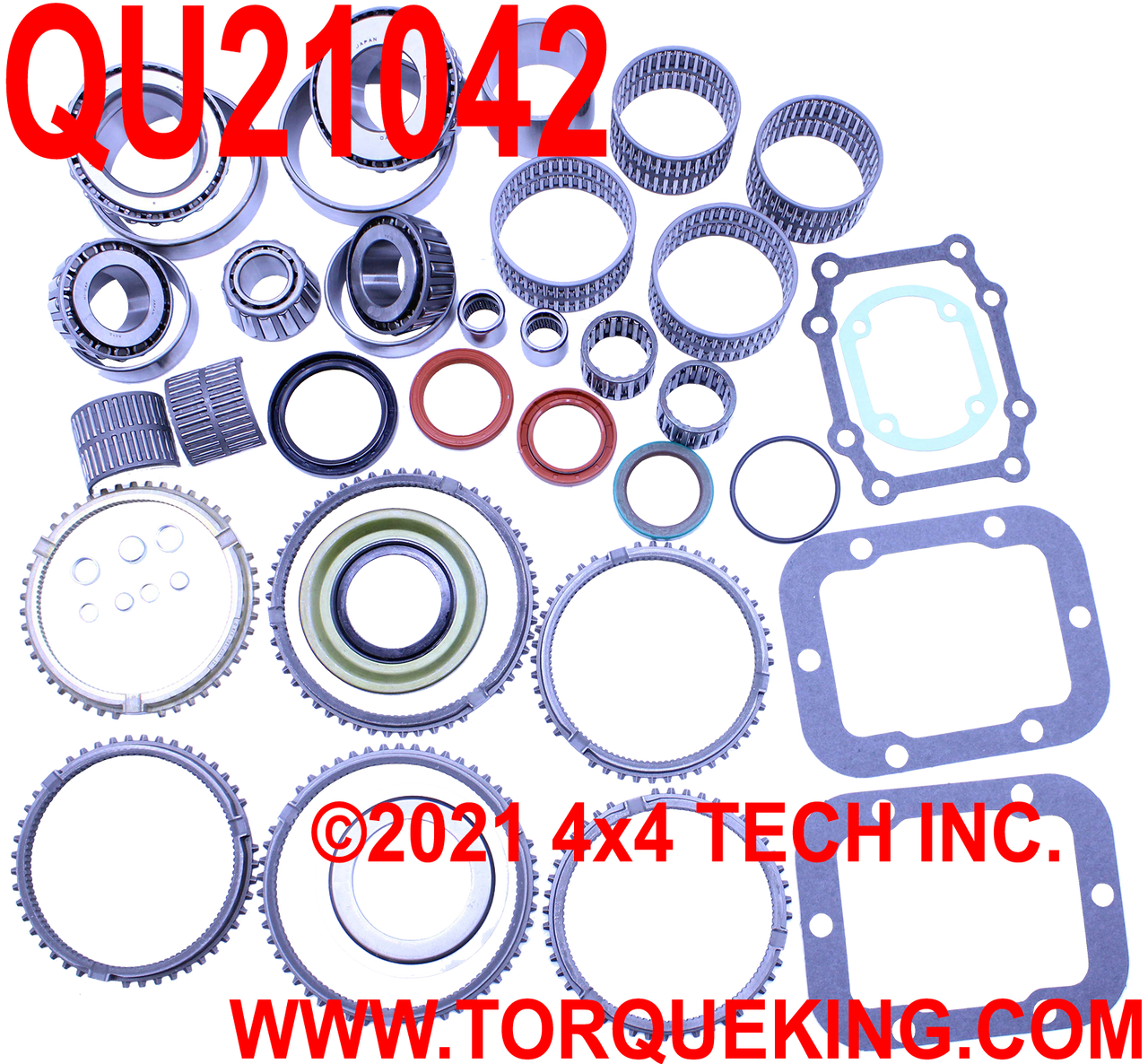 QU21042 ZF5-47 Bearing, Seal, Gasket and Syncro Ring Kit for 1996-97 Ford Torque King 4x4