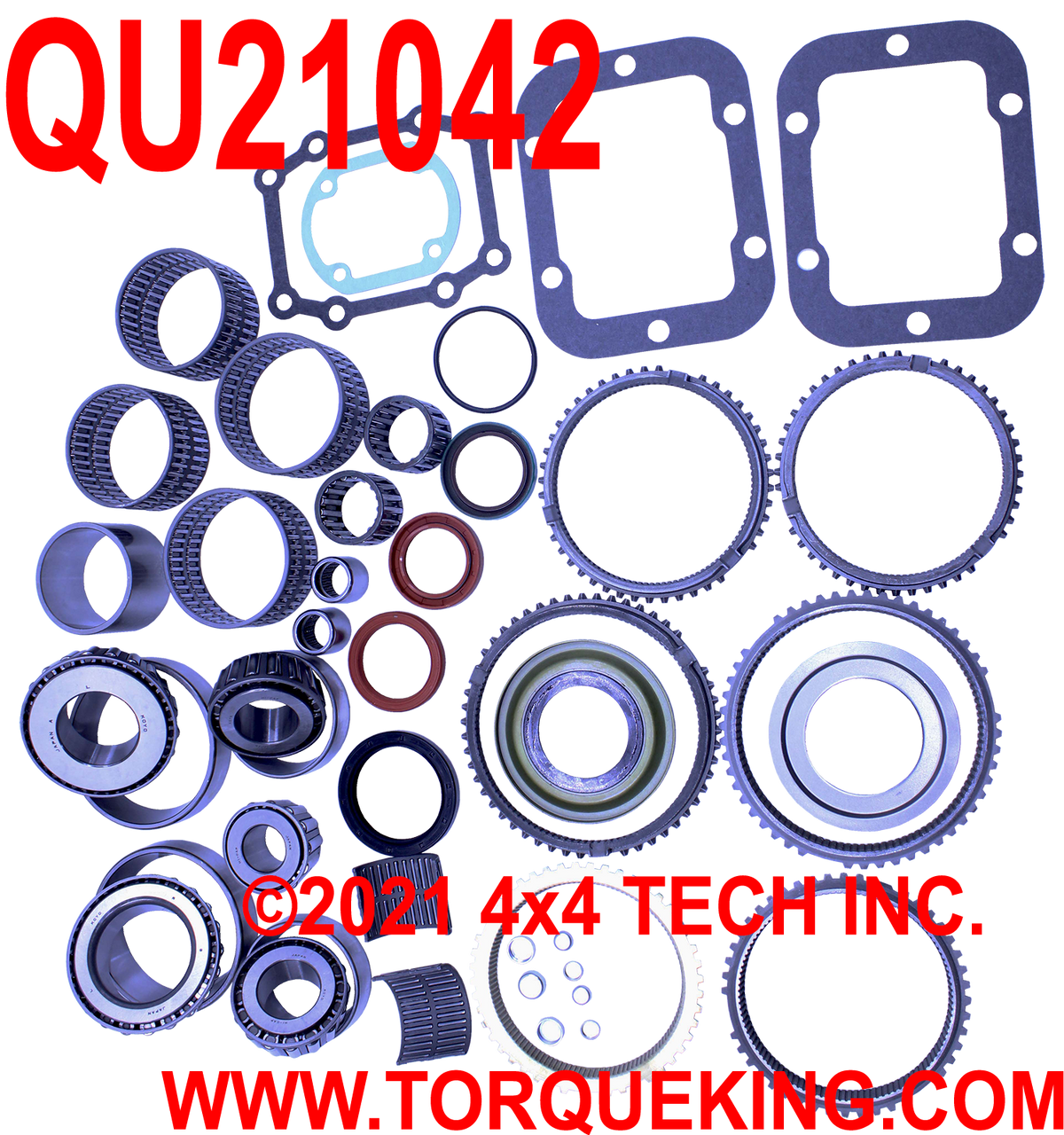 QU21042 ZF5-47 Bearing, Seal, Gasket and Syncro Ring Kit for 1996-97 Ford Torque King 4x4