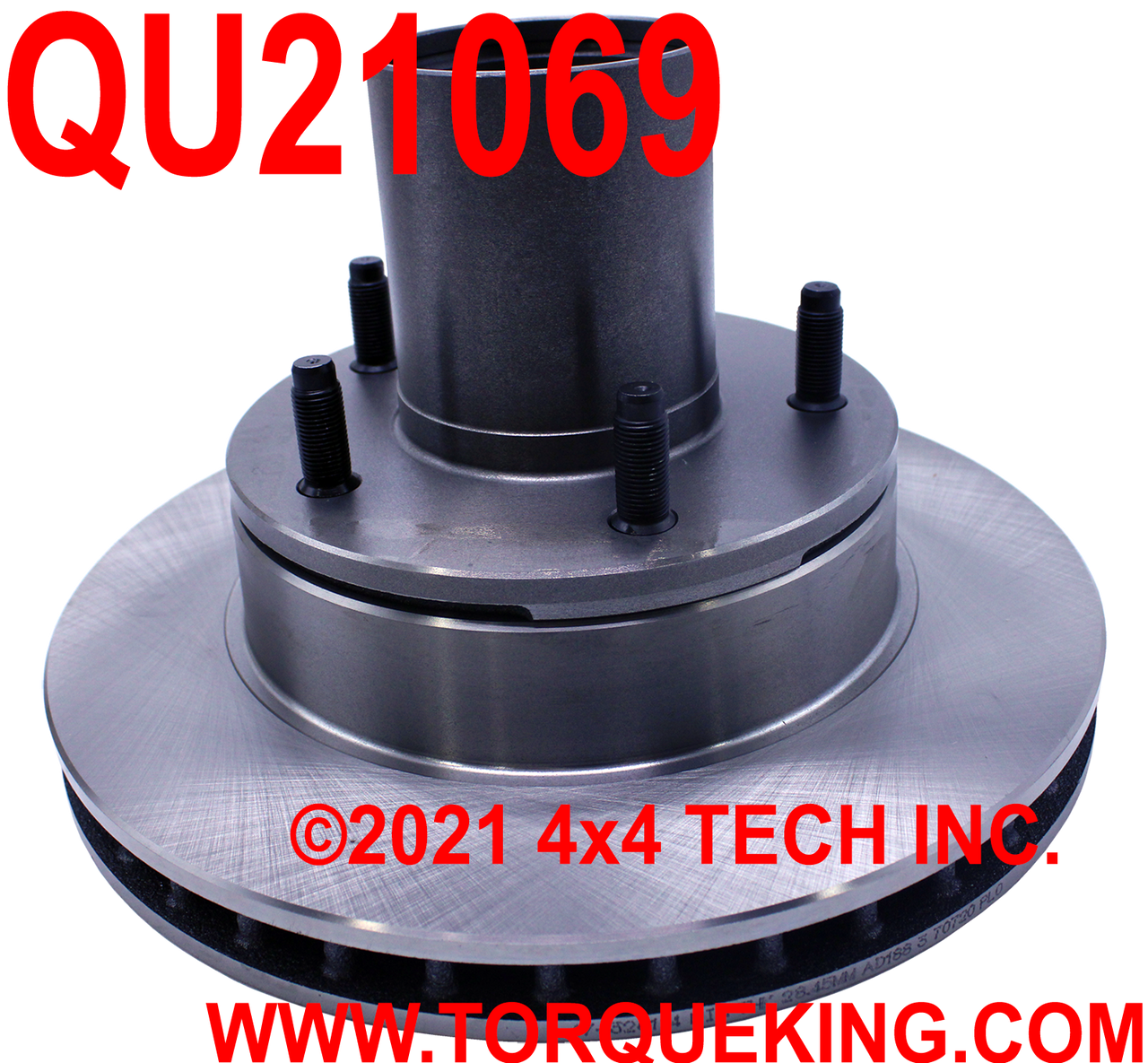 QU21069 Hub & Brake Rotor Assembly for 1976-1993 F100, F150, Bronco Torque King 4x4