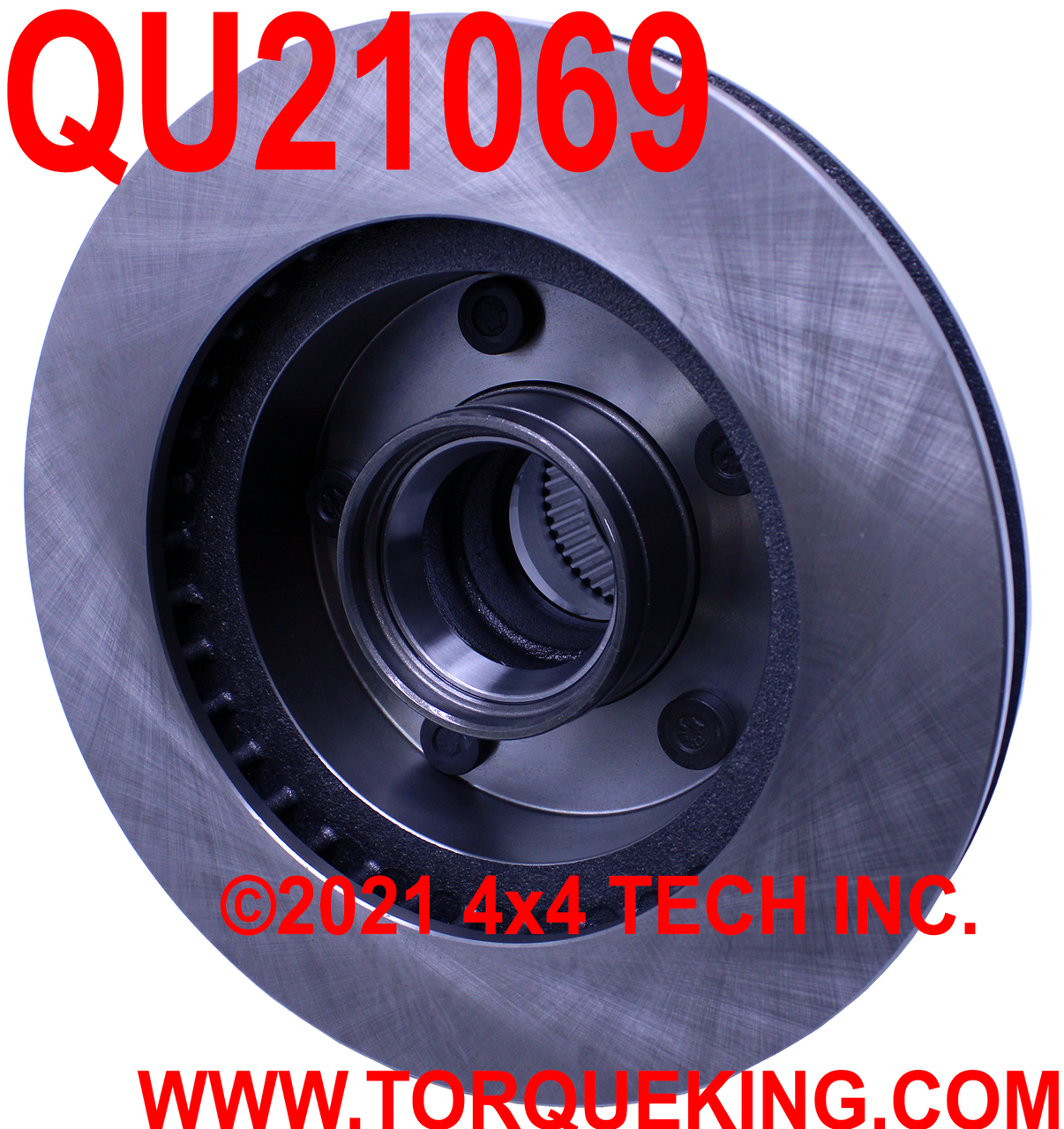 QU21069 Hub & Brake Rotor Assembly for 1976-1993 F100, F150, Bronco Torque King 4x4