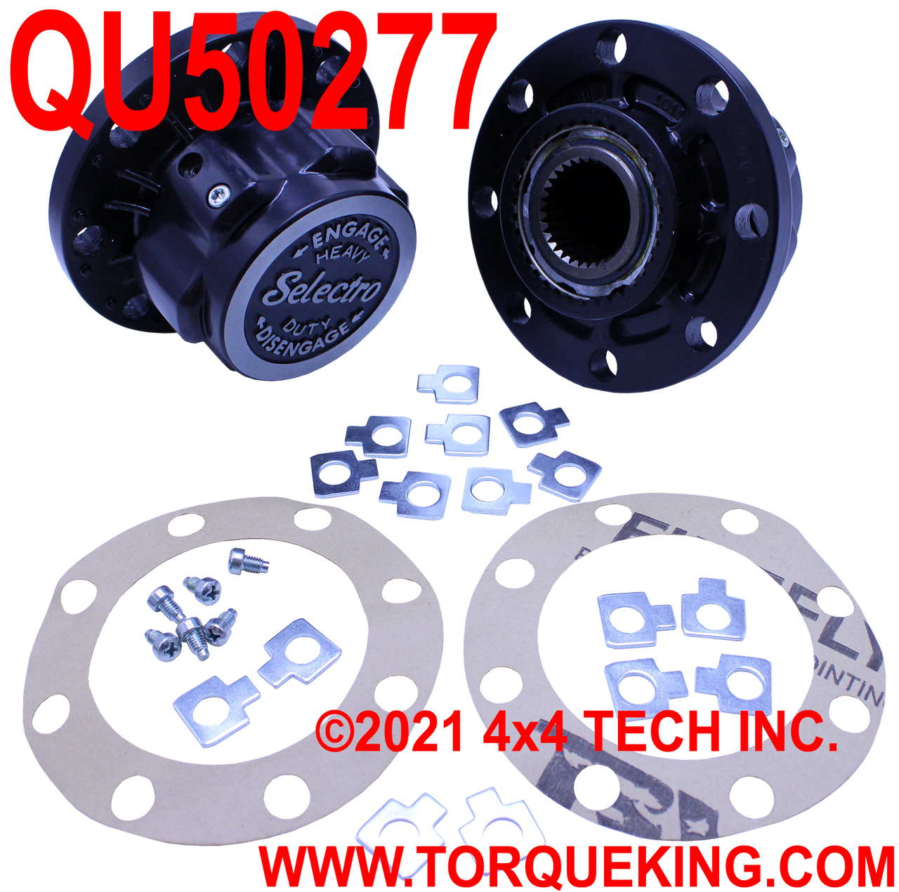 QU50277 Selectro 8 Bolt Lock Out Hub Set for 1975-1991 Dodge Dana 60 Torque King 4x4