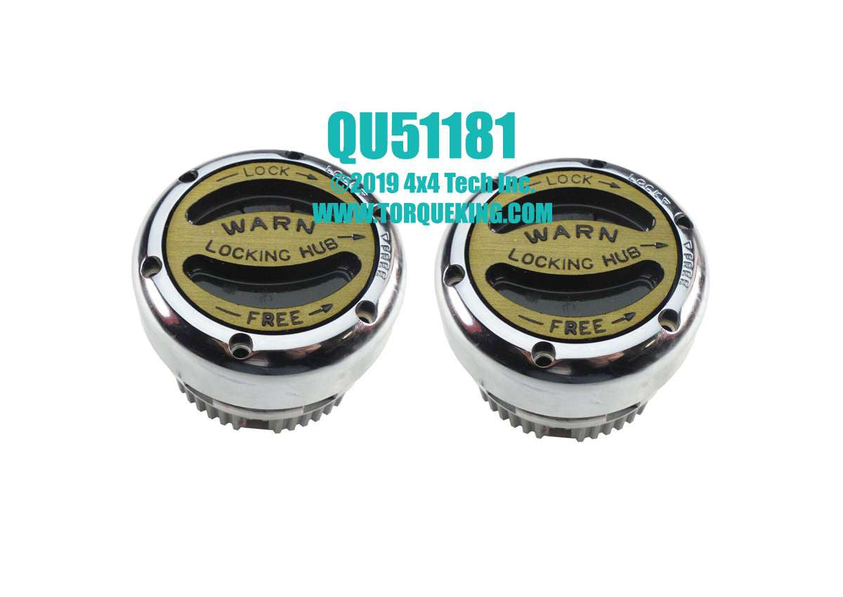 QU51181 Warn 20990 Premium Hub Set for Dana 30, Dana 44, GM 10 Bolt Torque King 4x4