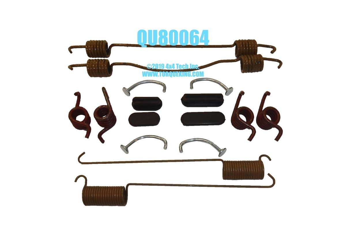QU80064 Rear Brake Holdown & Return Spring Kit for Bendix 12" Brakes Torque King 4x4