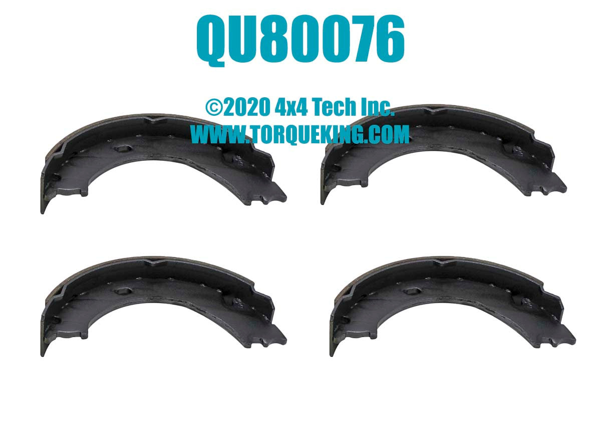 QU80076 Park Brake Shoe Set for many 1999-2005 3/4 and 1 Ton Trucks Torque King 4x4