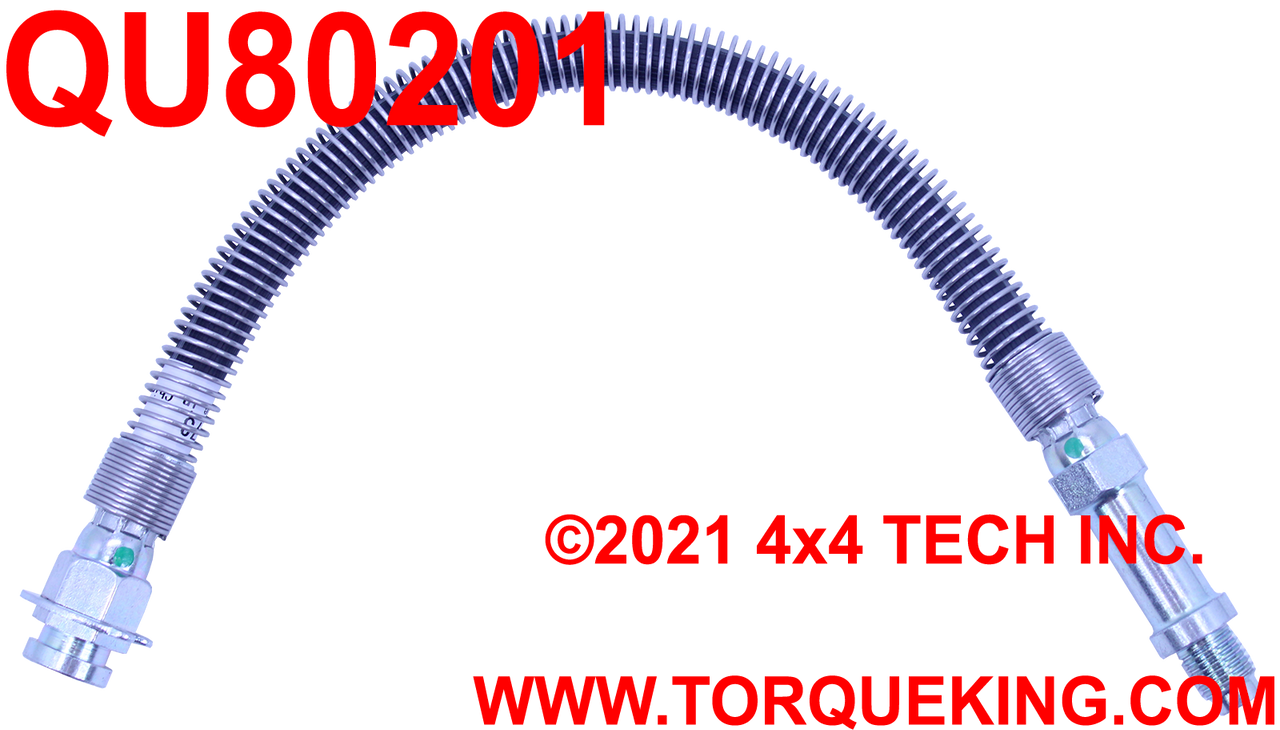 QU80201 Front Brake Hose for 1972-1974 Dodge W100, W200 Dana 44 4x4's Torque King 4x4