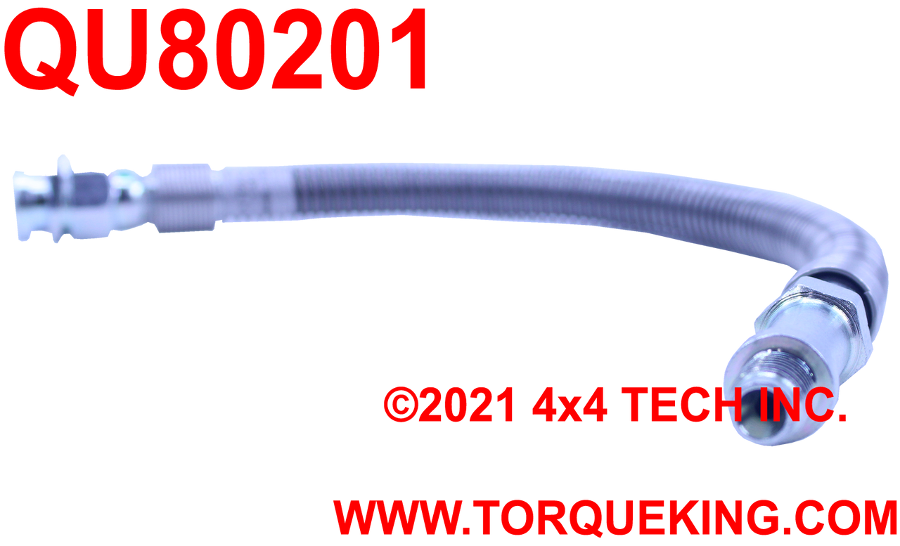 QU80201 Front Brake Hose for 1972-1974 Dodge W100, W200 Dana 44 4x4's Torque King 4x4