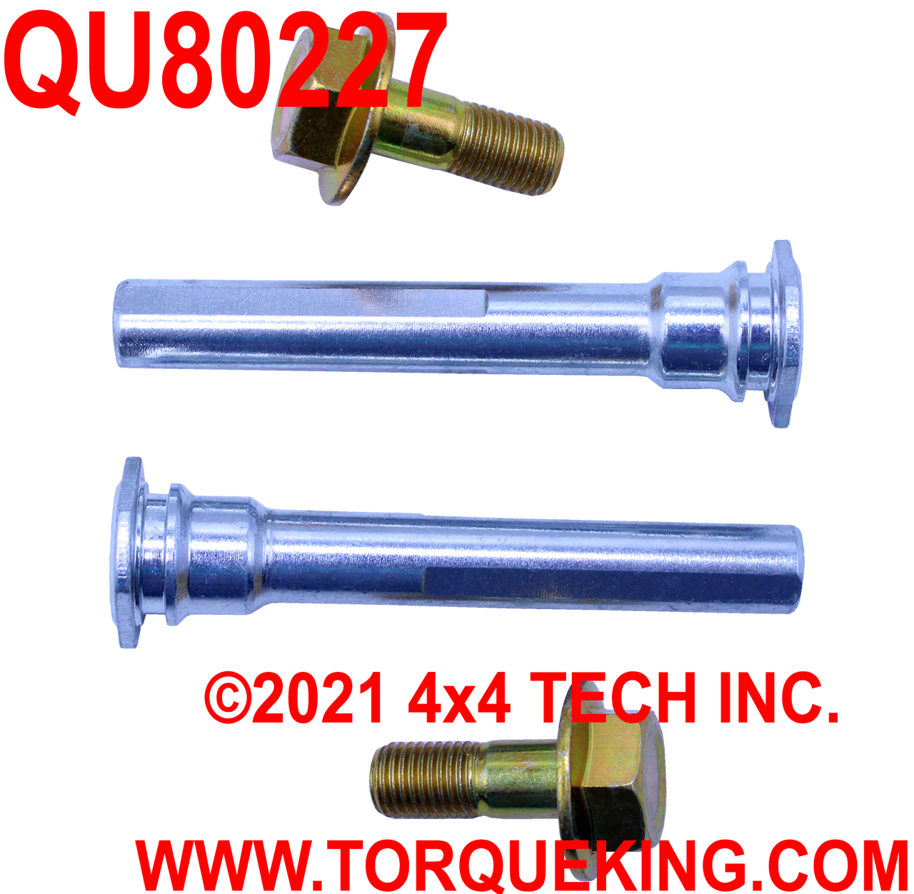 QU80227 Front Disc Brake Caliper Bolt Kit for 05-12 F250/F350 & 11-16 F450 PU Torque King 4x4