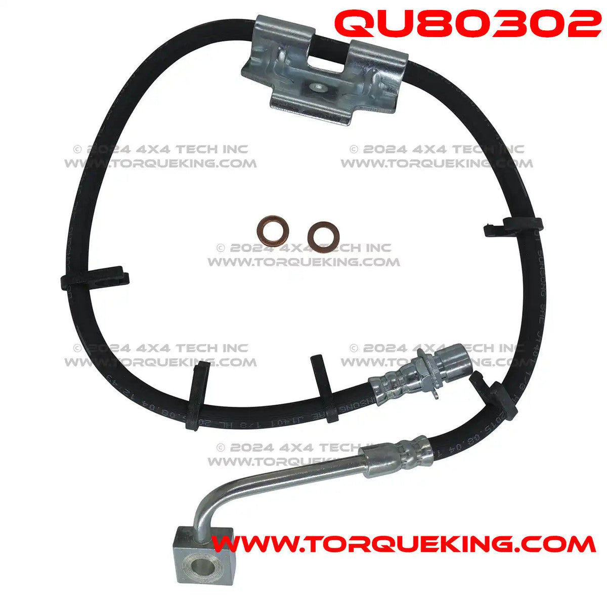 QU80302 Right Front Brake Hose for most 2003-2012 Ram Torque King 4x4