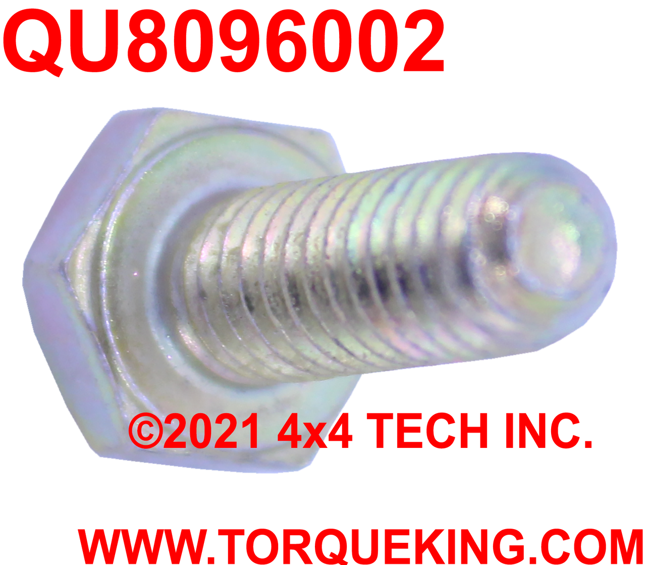QU8096002 1/4-20 x 3/4 UNC Grade 8 Coarse Thread Hex Head Bolt Torque King 4x4