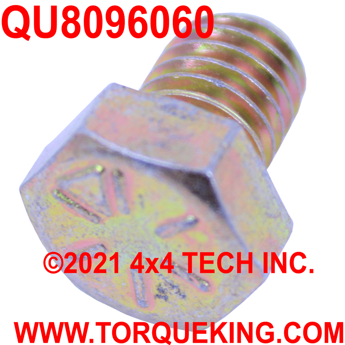QU8096060 3/8-16 x 1/2 UNC Grade 8 Coarse Thread Hex Head Bolt Torque King 4x4