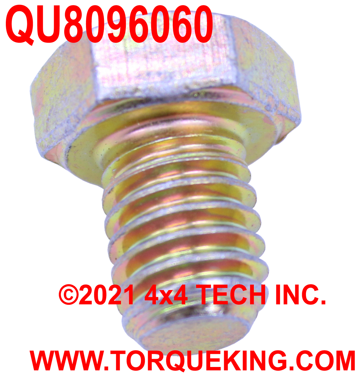 QU8096060 3/8-16 x 1/2 UNC Grade 8 Coarse Thread Hex Head Bolt Torque King 4x4