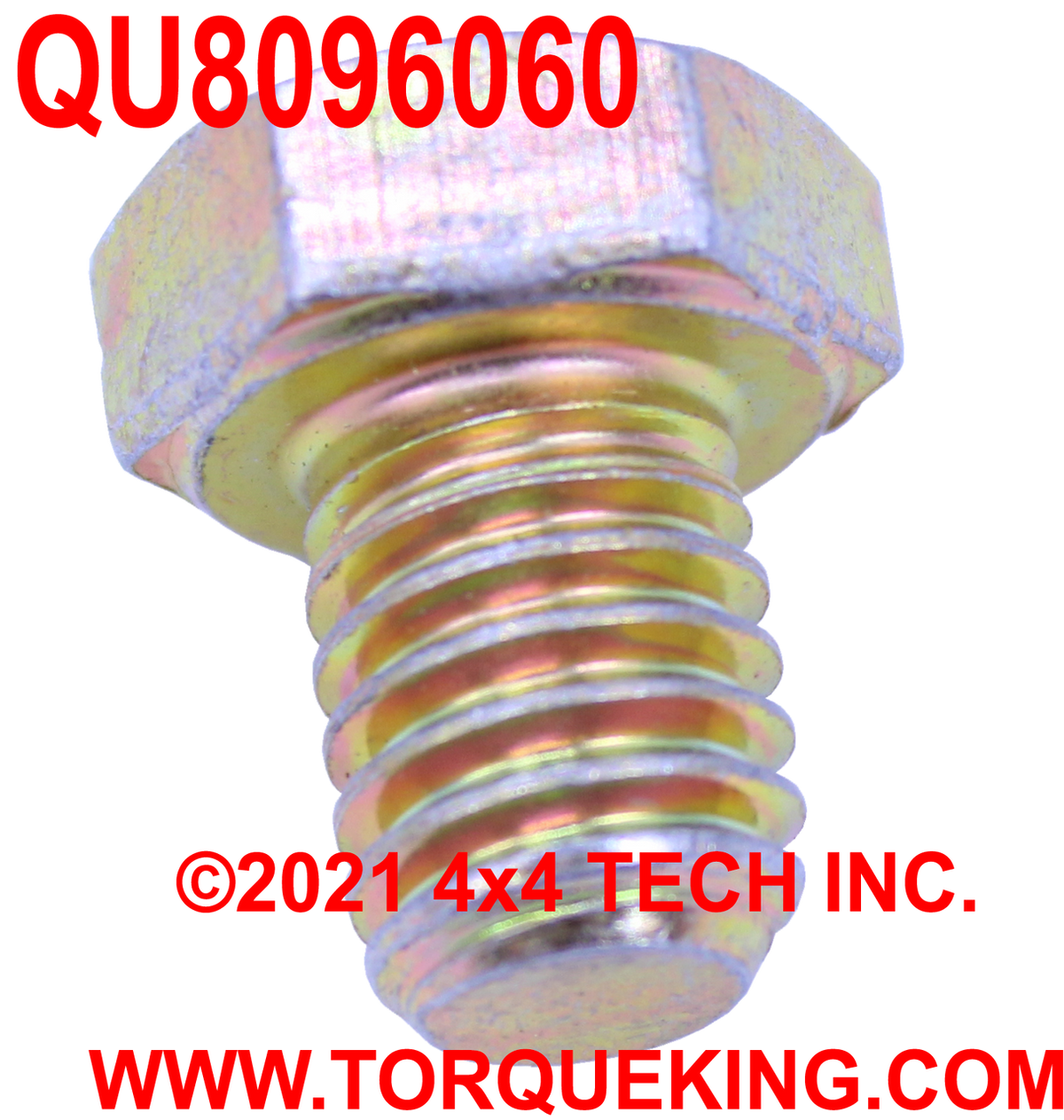 QU8096060 3/8-16 x 1/2 UNC Grade 8 Coarse Thread Hex Head Bolt Torque King 4x4