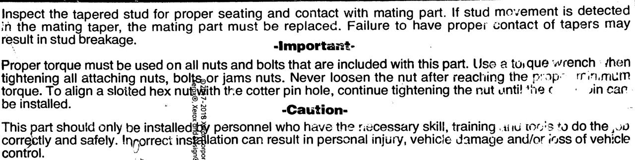 TK20886 Left Inner Tie Rod End for 1995, 1996, 1997 Ford F250 4x4 Torque King 4x4