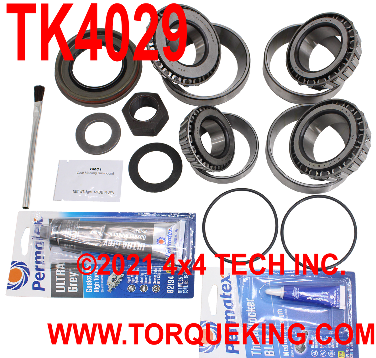 TK4029 Rear Dana 80 Diff Bearing and Seal Kit for 2001-2010 F350, F450 DRW Torque King 4x4